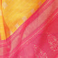 Rajwada Yellow And Pink Cotton Blend Printed Saree For Women