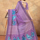 Rajwada Lavender Cotton Blend Printed Saree For Women