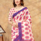 Rajwada  Multicolor Cotton Blend Printed Saree For Women