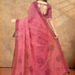 Rajwada Pink Cotton Blend Printed Saree For Women
