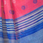 Rajwada Pink And Blue Cotton Blend Printed Saree For Women