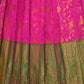Rajwada Women Pink Silk Woven Semi Stitched Lehenga With Unstitched Blouse