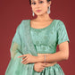 Rajwada Women Green Embroideredi Stitched Lehenga With Unstitched Blouse