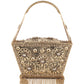 Rajwada Gold Embellished Metal Clutch for Women