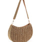 Rajwada Bronze Stone and Beads Embroidered Half Moon Hand Bag for Women