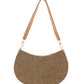 Rajwada Bronze Stone and Beads Embroidered Half Moon Hand Bag for Women