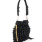 Rajwada Black Beads Embroidered Tassels Potli Bag for Women