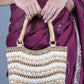 Rajwada Gold Shells and Beads Embroidered Clutch for Women