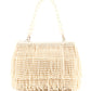 Rajwada Cream Full Pearls Embroidered Tassels Hand Bag for Women