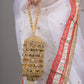 Rajwada Gold Embellished Cylindrical Metal Clutch for Women