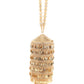 Rajwada Gold Embellished Cylindrical Metal Clutch for Women