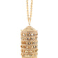 Rajwada Gold Embellished Cylindrical Metal Clutch for Women