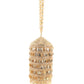 Rajwada Gold Embellished Cylindrical Metal Clutch for Women