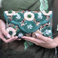 Rajwada Dark Green Floral Embroidered Clutch for Women