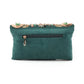 Rajwada Dark Green Floral Embroidered Clutch for Women