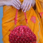 Rajwada Red Beads and Sequins Embroidered Batua for Women