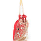 Rajwada Red Beads and Mirror Embroidered Potli Bag for Women
