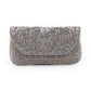 Rajwada Grey Beads Embroidered Clutch for Women