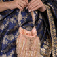 Rajwada Peach Beads Embroidered Tassels Potli Bag for Women