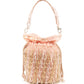 Rajwada Peach Beads Embroidered Tassels Potli Bag for Women