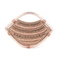 Rajwada Rose Gold Beads and Stone Embroidered Clutch for Women