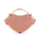 Rajwada Rose Gold Beads and Stone Embroidered Clutch for Women