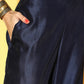 Rajwada Women Dark Blue Solid Straight Stitched Kurta Palazzo Dupatta Set