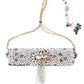 Rajwada White Embellished Rich Choker For Women