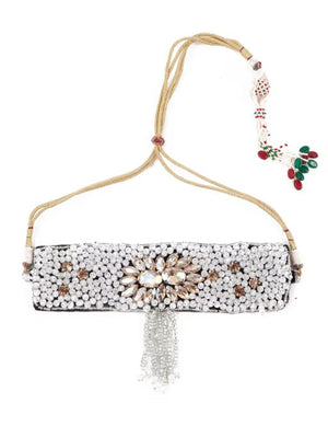 Rajwada White Embellished Rich Choker For Women