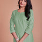 Rajwada - Light Green Woven Stitched Kurta Set