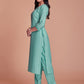 Rajwada - Blue Woven Stitched Kurta Set