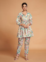 Multicolor Rayon Printed Stitched Co Ord