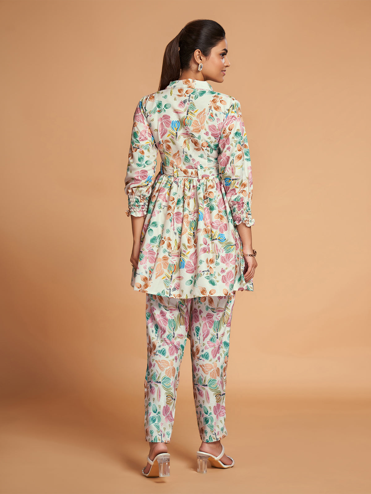 Multicolor Rayon Printed Stitched Co Ord