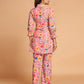 Pink Rayon Printed Stitched Co Ord