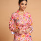 Pink Rayon Printed Stitched Co Ord