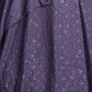 Rajwada Women Dark Grey Georgette Embroidered Semi Stitched Lehenga With Unstitched Blouse
