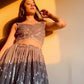 Rajwada Women Grey Stunning Semi Stitched Lehenga With Unstitched Blouse