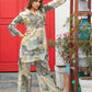 Rajwada Green Cotton Printed Stitched Co Ord Set for Women