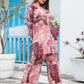 Rajwada Pink Cotton Printed Stitched Co Ord Set for Women