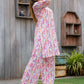 Rajwada White and Pink Cotton Printed Co Ord Set for Women