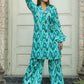 Rajwada Blue Cotton Printed Stitched Co Ord Set for Women