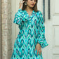 Rajwada Blue Cotton Printed Stitched Co Ord Set for Women