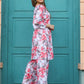 Rajwada White and Pink Cotton Printed Co Ord Set for Women