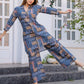 Rajwada Blue Cotton Printed Stitched Co Ord Set for Women