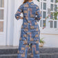 Rajwada Blue Cotton Printed Stitched Co Ord Set for Women