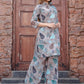 Rajwada Grey Cotton Printed Stitched Co Ord Set for Women