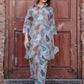 Rajwada Grey Cotton Printed Stitched Co Ord Set for Women