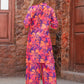 Rajwada Purple and Pink Cotton Printed Co Ord Set for Women