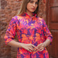 Rajwada Purple and Pink Cotton Printed Co Ord Set for Women