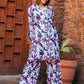 Rajwada Blue Cotton Printed Stitched Co Ord Set for Women